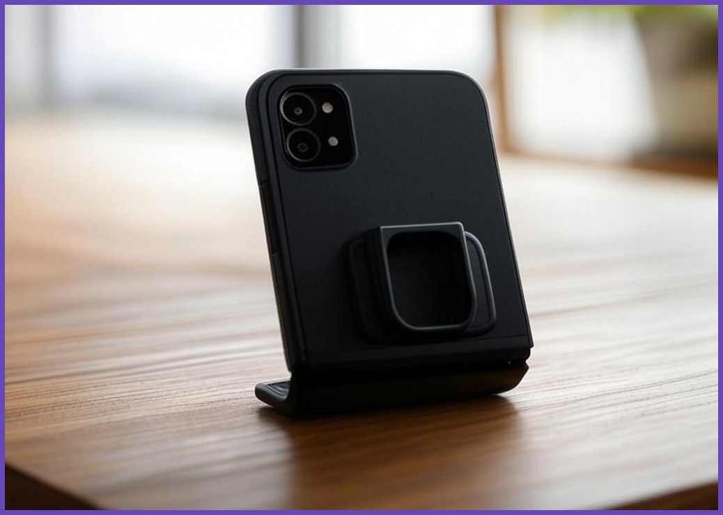 워너프무사 카드지갑 Z플립3/4 링홀더 케이스+카메라보호필름 - 이미지 1