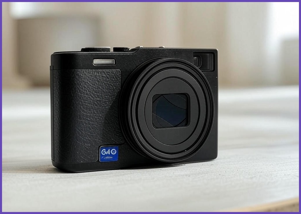 RUN기술 신상 하이엔드 미니 디지털 카메라+64G메모리카드, 블랙