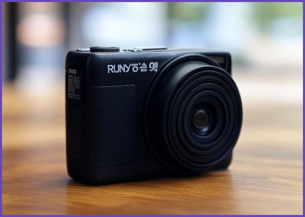 RUN기술 신상 하이엔드 미니 디지털 카메라+64G메모리카드, 블랙