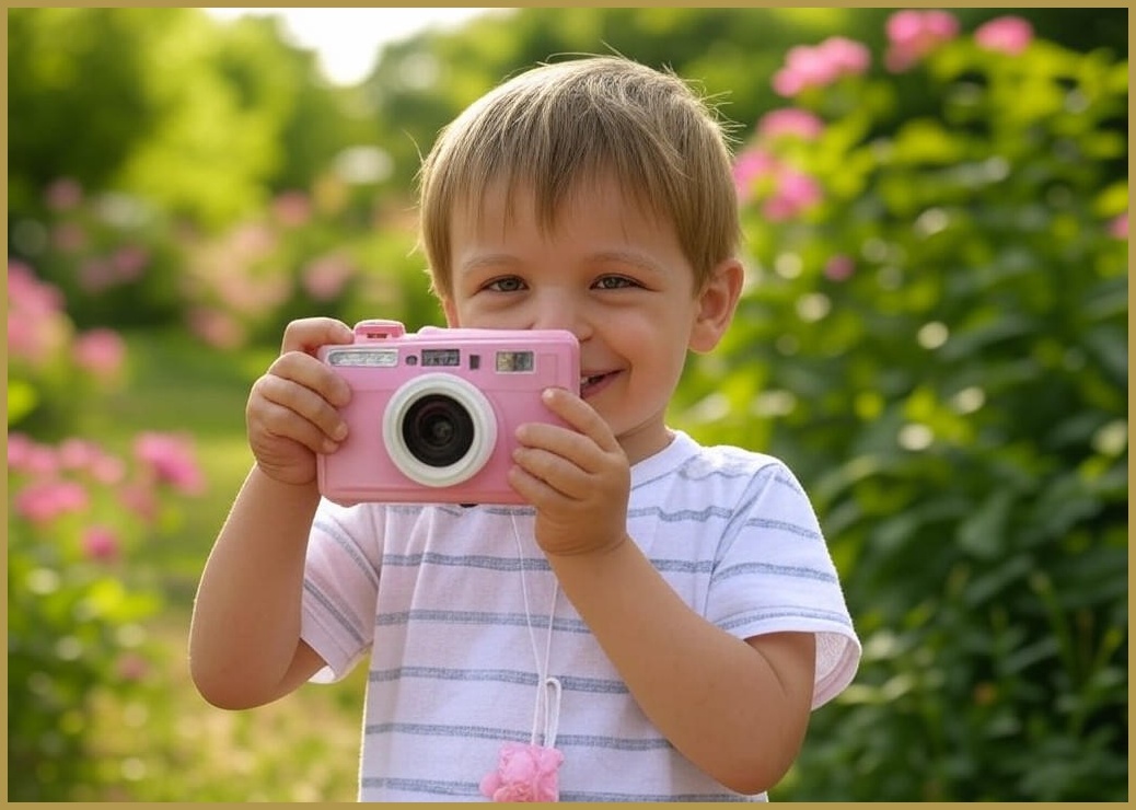 낭만 필름 토이 카메라 어린이, D 핑크(방수케이스-분홍), 1개