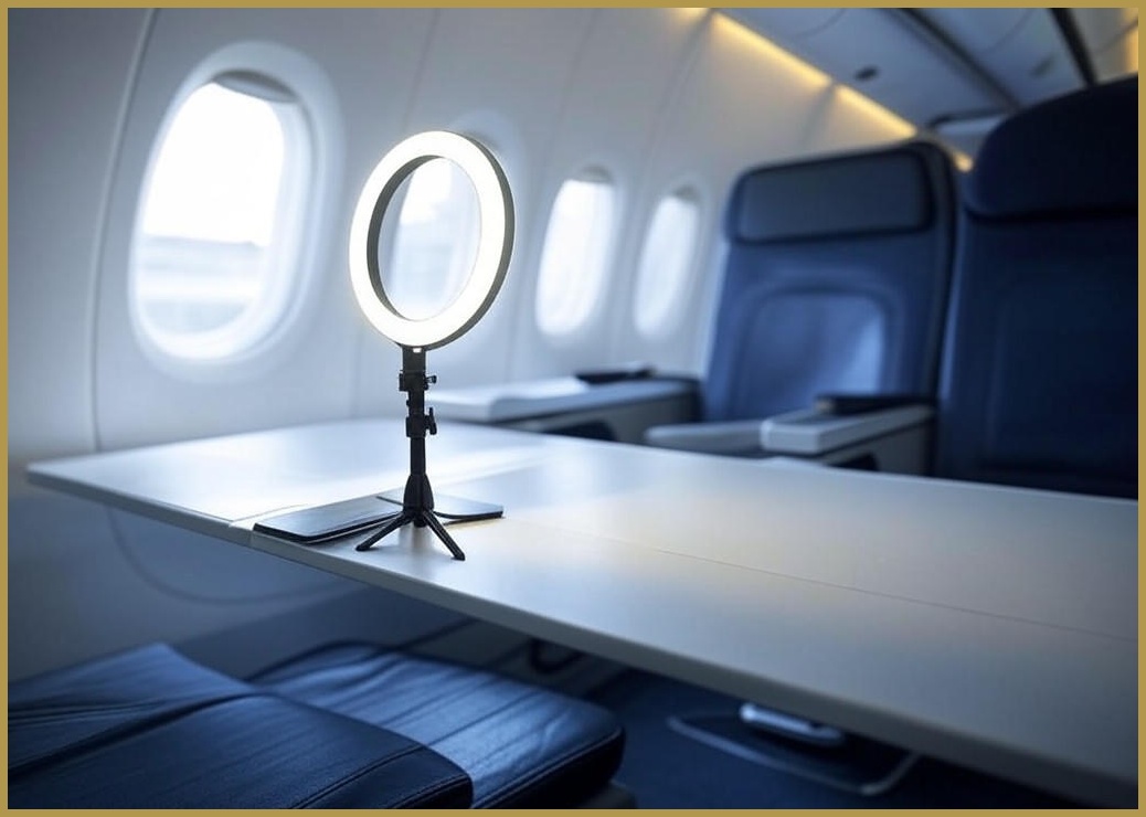 리빙앤소품 항공샷 수직촬영 LED 링라이트 핸드폰 촬영 거치대 - 이미지 1