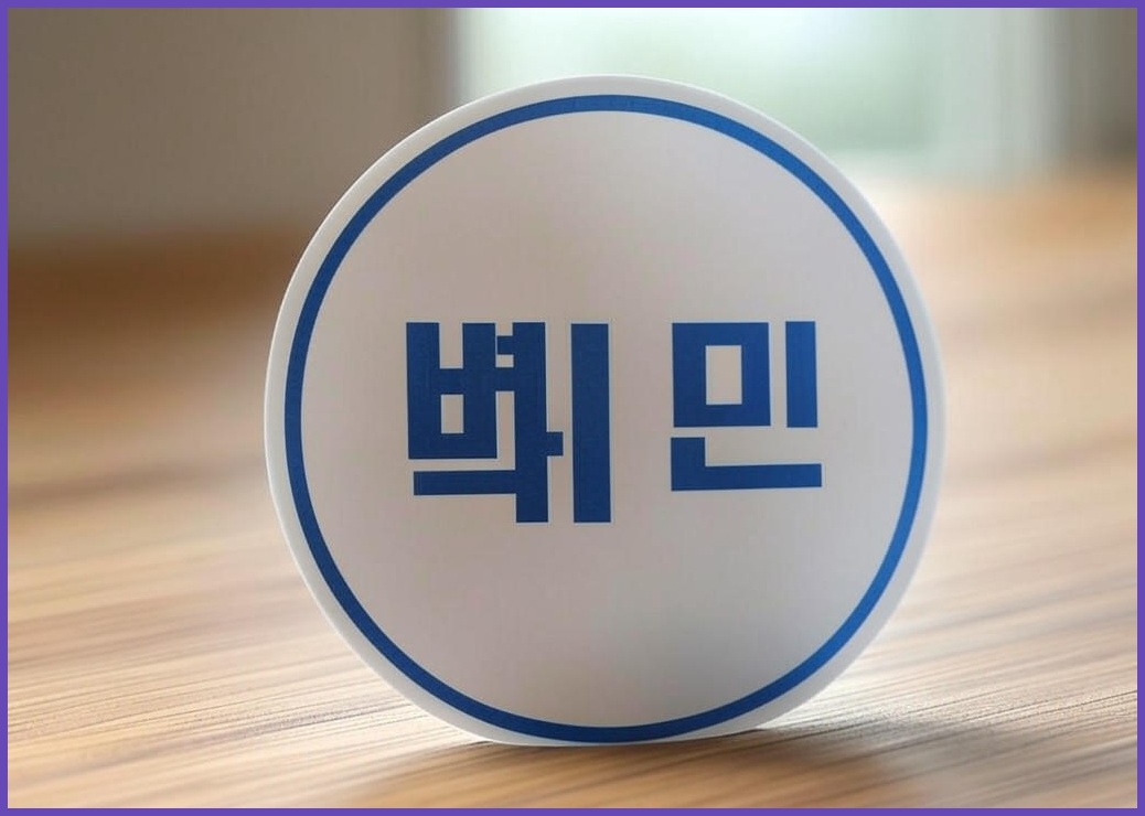 배달 리뷰 스티커 원형 40mm 배민