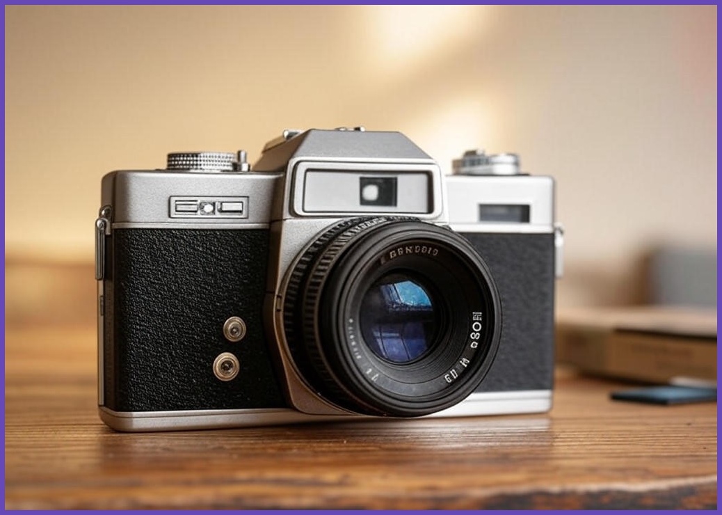 빈티지 디지털카메라 휴대용 고화질 5000만 화소 8배 줌 카메라+128G메모리카드 - 이미지 1