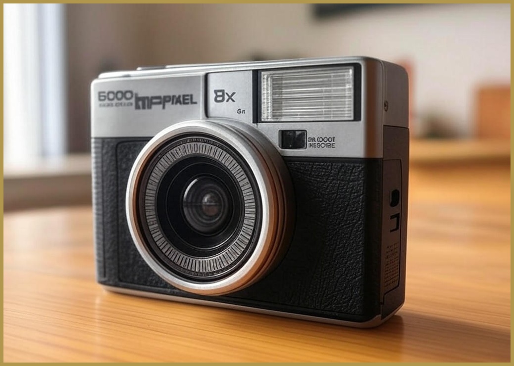 빈티지 디지털카메라 휴대용 고화질 5000만 화소 8배 줌 카메라+128G메모리카드