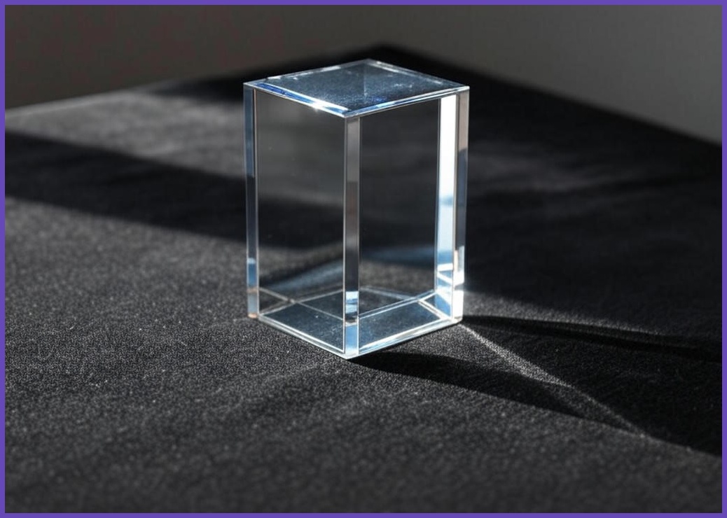 유리 분광계 직각 물리 반사 표면 40x40x40mm 광학 알루미늄 프리즘