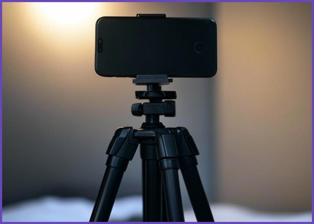 촬영 트래킹 삼각대 블랙 AI 포토 리모컨X 라이브 감지 움직이는삼각대 비디오 스마트폰 - 이미지 1