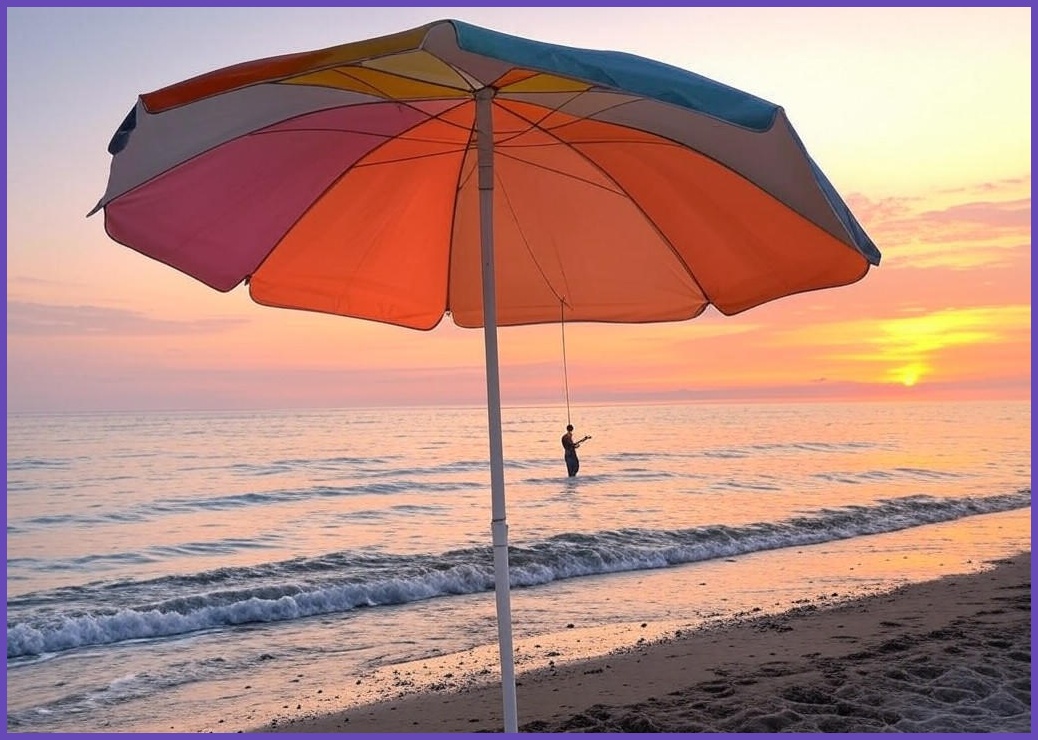 캠피캠 캠핑 감성 해변 낚시 파라솔 대형 - 이미지 1