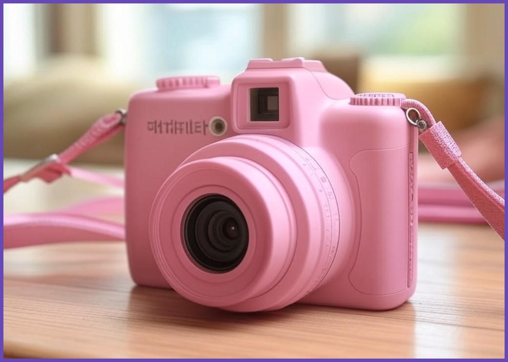 하이라라 어린이 카메라 핑크 + 스트랩 + 16g 포함