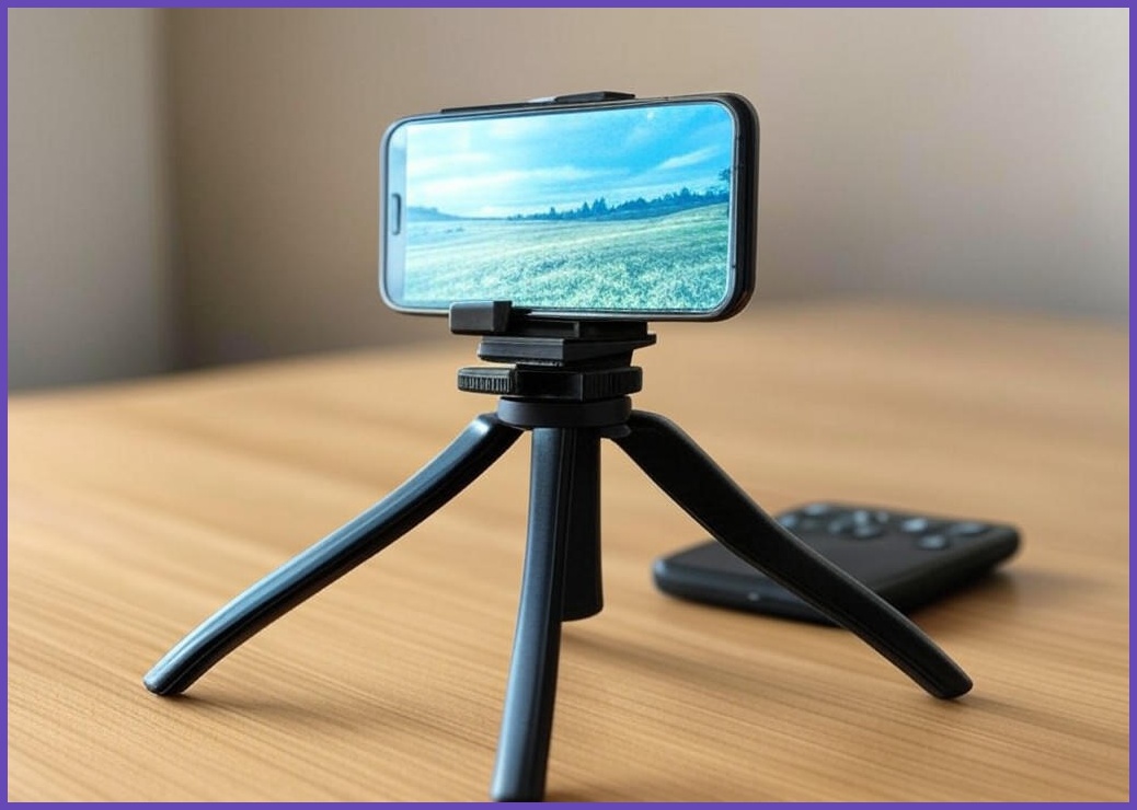 홈플래닛 스마트폰 4단 삼각대 + 블루투스 리모컨 세트 - 이미지 1